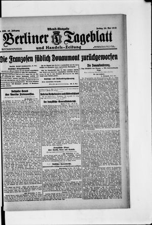 Berliner Tageblatt und Handels-Zeitung on May 26, 1916