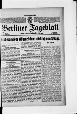 Berliner Tageblatt und Handels-Zeitung vom 27.05.1916