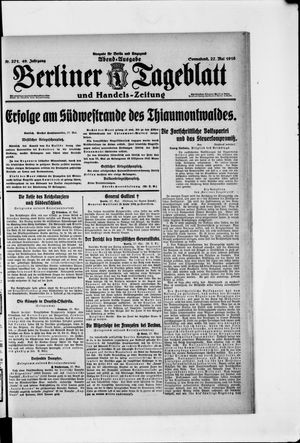 Berliner Tageblatt und Handels-Zeitung vom 27.05.1916