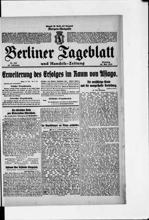 Berliner Tageblatt und Handels-Zeitung vom 30.05.1916