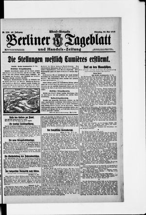 Berliner Tageblatt und Handels-Zeitung vom 30.05.1916