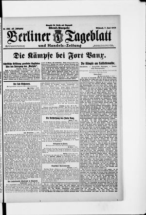 Berliner Tageblatt und Handels-Zeitung on Jun 7, 1916