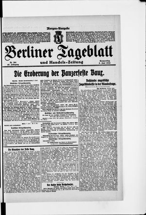 Berliner Tageblatt und Handels-Zeitung on Jun 8, 1916