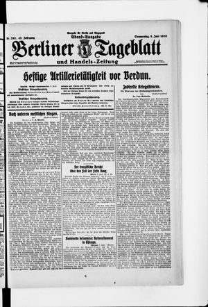 Berliner Tageblatt und Handels-Zeitung vom 08.06.1916