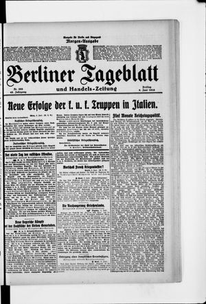 Berliner Tageblatt und Handels-Zeitung vom 09.06.1916