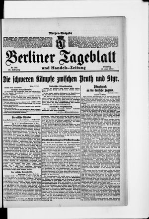 Berliner Tageblatt und Handels-Zeitung on Jun 11, 1916