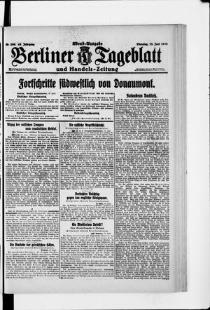 Berliner Tageblatt und Handels-Zeitung vom 13.06.1916