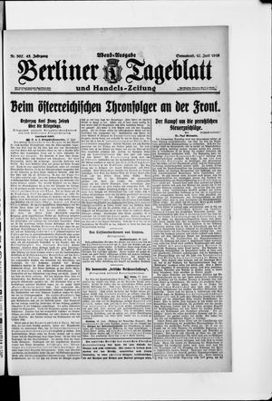 Berliner Tageblatt und Handels-Zeitung on Jun 17, 1916