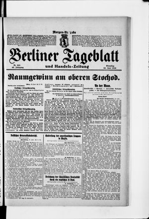 Berliner Tageblatt und Handels-Zeitung vom 20.06.1916