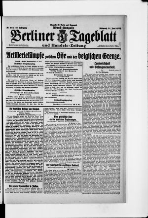 Berliner Tageblatt und Handels-Zeitung vom 21.06.1916