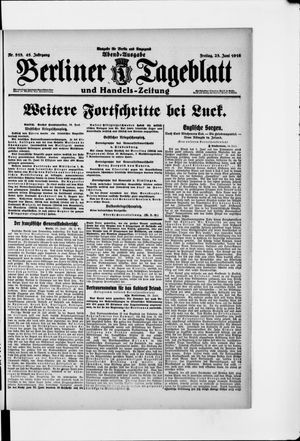 Berliner Tageblatt und Handels-Zeitung vom 23.06.1916