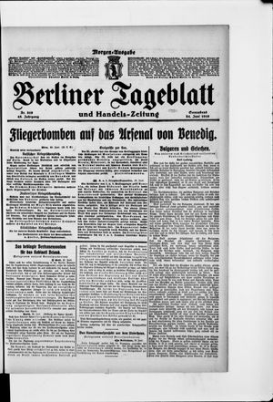 Berliner Tageblatt und Handels-Zeitung vom 24.06.1916