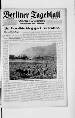 Berliner Tageblatt und Handels-Zeitung vom 27.06.1916