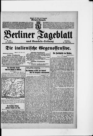 Berliner Tageblatt und Handels-Zeitung vom 27.06.1916