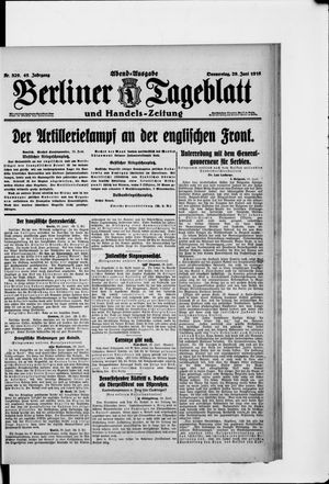 Berliner Tageblatt und Handels-Zeitung vom 29.06.1916