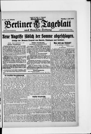 Berliner Tageblatt und Handels-Zeitung vom 04.07.1916