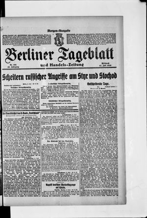 Berliner Tageblatt und Handels-Zeitung vom 12.07.1916