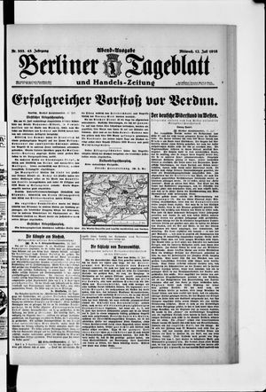 Berliner Tageblatt und Handels-Zeitung vom 12.07.1916