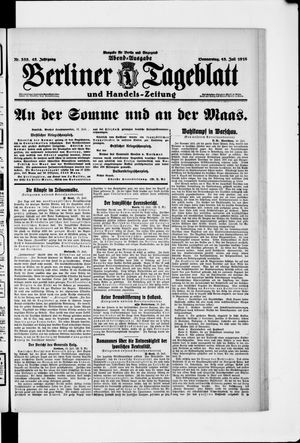Berliner Tageblatt und Handels-Zeitung vom 13.07.1916