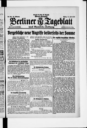 Berliner Tageblatt und Handels-Zeitung vom 14.07.1916