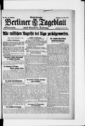 Berliner Tageblatt und Handels-Zeitung vom 18.07.1916