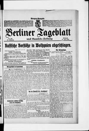 Berliner Tageblatt und Handels-Zeitung vom 19.07.1916