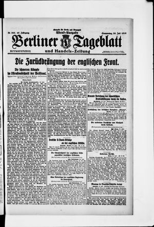 Berliner Tageblatt und Handels-Zeitung vom 20.07.1916