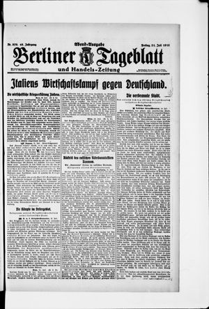 Berliner Tageblatt und Handels-Zeitung vom 21.07.1916