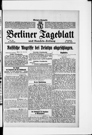 Berliner Tageblatt und Handels-Zeitung on Jul 22, 1916