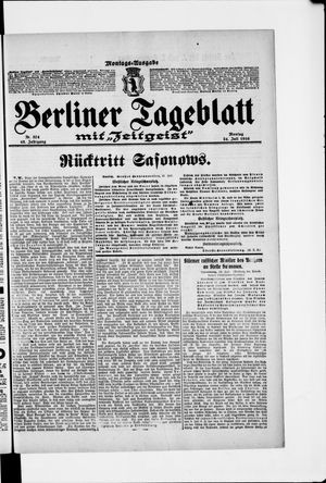 Berliner Tageblatt und Handels-Zeitung vom 24.07.1916