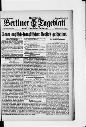 Berliner Tageblatt und Handels-Zeitung vom 25.07.1916