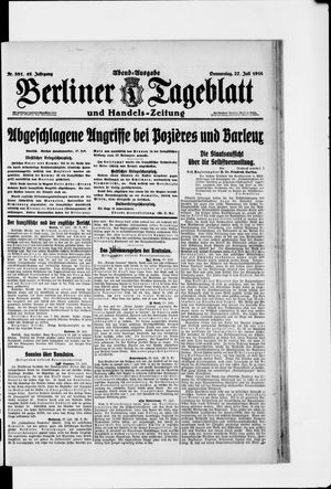 Berliner Tageblatt und Handels-Zeitung vom 27.07.1916