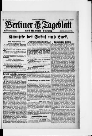 Berliner Tageblatt und Handels-Zeitung vom 29.07.1916