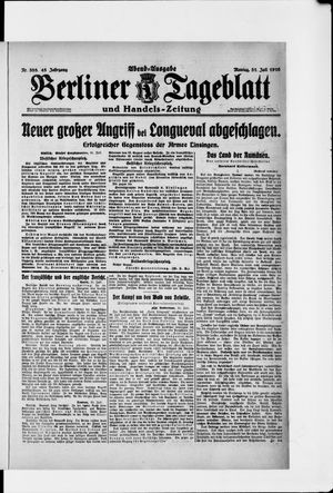 Berliner Tageblatt und Handels-Zeitung vom 31.07.1916