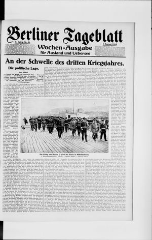 Berliner Tageblatt und Handels-Zeitung vom 01.08.1916
