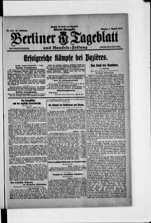 Berliner Tageblatt und Handels-Zeitung vom 07.08.1916