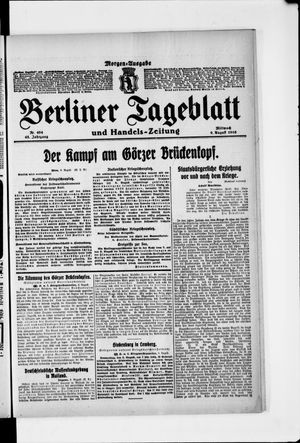 Berliner Tageblatt und Handels-Zeitung vom 09.08.1916