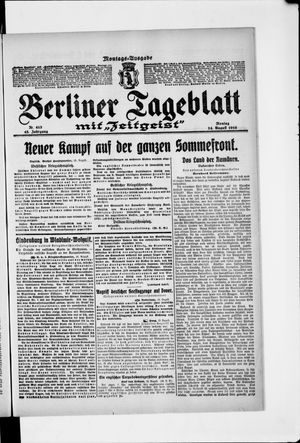 Berliner Tageblatt und Handels-Zeitung vom 14.08.1916