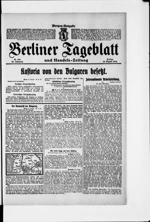 Berliner Tageblatt und Handels-Zeitung vom 25.08.1916