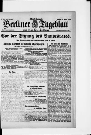 Berliner Tageblatt und Handels-Zeitung vom 28.08.1916