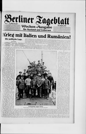 Berliner Tageblatt und Handels-Zeitung vom 29.08.1916