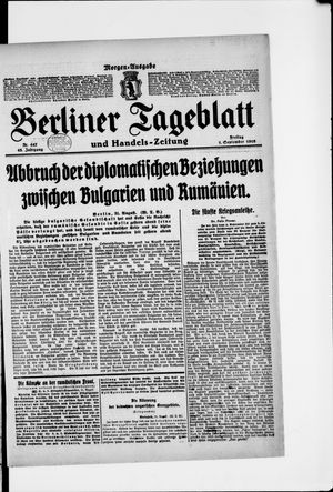 Berliner Tageblatt und Handels-Zeitung vom 01.09.1916