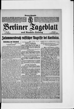 Berliner Tageblatt und Handels-Zeitung vom 03.09.1916