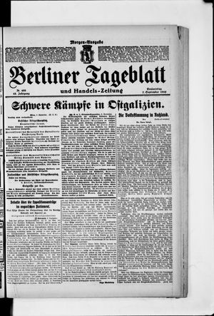 Berliner Tageblatt und Handels-Zeitung vom 07.09.1916
