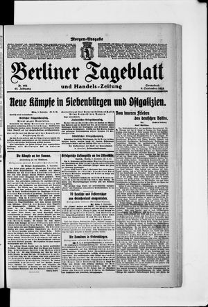 Berliner Tageblatt und Handels-Zeitung vom 09.09.1916