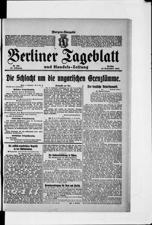 Berliner Tageblatt und Handels-Zeitung vom 15.09.1916