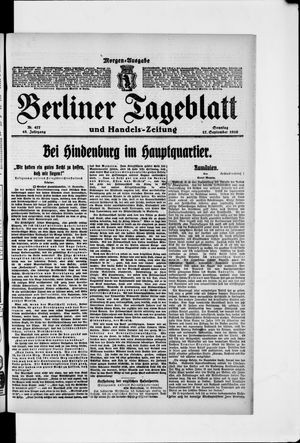 Berliner Tageblatt und Handels-Zeitung vom 17.09.1916