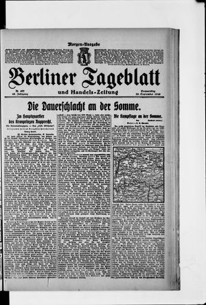Berliner Tageblatt und Handels-Zeitung vom 28.09.1916