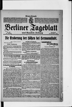 Berliner Tageblatt und Handels-Zeitung vom 30.09.1916