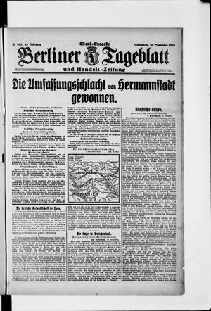 Berliner Tageblatt und Handels-Zeitung vom 30.09.1916
